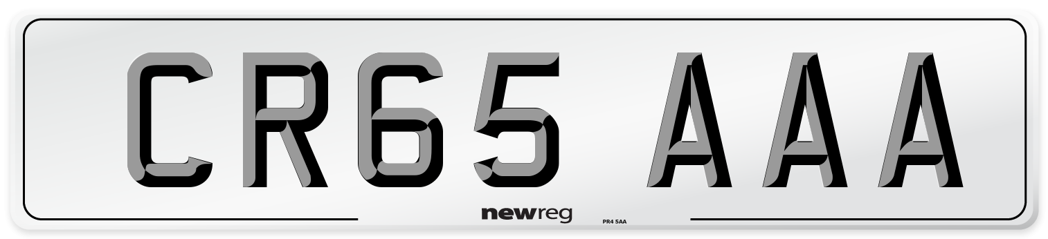CR65 AAA Number Plate from New Reg
